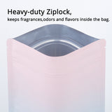 High Quality Glossy Various Sizes Gradual Pink/Blue Stand Up Bag Aluminium Foil Mylar Storage Organizer Zipper Bag With Tear Notch