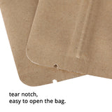 Multi Sizes Smell Proof Kraft Paper Zip Lock Pouches Eco-friendly Mylar Zipper Packaging Bag With Tear Notch