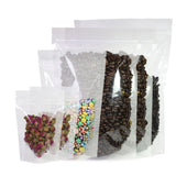 Glossy Clear Plastic Mylar Stand Up Packaging Bag Dry Follow Liquid Storage Reusable Eco Zip Lock Pouch