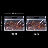 50Pcs/Pack Glossy Clear Stand Up Eco Bag Cereal Wheat Coffee Rice Storage Smellproof Plastic Mylar Ziplock Bag