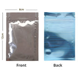 Multi-Size Glossy Stripe Pattern Colorful Zip Lock Bag Reclosable Heat Sealing Foil Mylar Flat Pouch