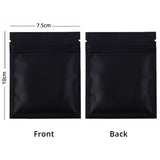 Custom Printed: Matte Black/White Smell Proof Plastic Mylar Zip Lock Bag Flat Bottom Tear Notch Packaging Pouch