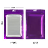 Various Colors Small Sizes Matte Foil Mylar Flat Zip Lock Storage Bag with Window For Phone Accessories