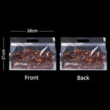 50Pcs/Pack Glossy Clear Stand Up Eco Bag Cereal Wheat Coffee Rice Storage Smellproof Plastic Mylar Ziplock Bag