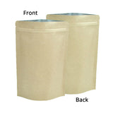 Kraft Paper Metallic Foil Mylar Stand Up Zipper Bag Eco Sealing Film Bag Smellproof Tea Food Storage Organizer Pouch