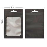 Various Colors Small Sizes Matte Foil Mylar Flat Zip Lock Storage Bag with Window For Phone Accessories