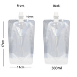 50pcs/Pack Spout Pouch With Funnel Stand Up Bag Glossy Custom Plastic Mylar Sauce Juice Water Storage Recyclable Bag