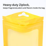 Eco Recyclable Glossy Plastic Bag Multi-sizes Cosmetic Snack Food Sample Storage Zip Lock Packaging Pouch With Butterfly Hole