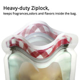 Custom Printed:New Design Mason Jar Pouch Plastic Mylar Packaging Stand Up Red Zipper Bag Matte Household Storage Bag