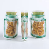 New Design Matte Green Special Shaped Mason Jar Liquid Storage Pouch Plastic Mylar Reusable Stand Up Zip Lock Bag