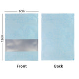 Custom Printed: Reusable Multi-Color Matte Aluminium Mylar Flat Zip Lock Bag Maple Leaf Design Clear Window Flat Pouch