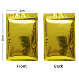 Brand New Glossy Zip Lock Plastic Pouch Metallic Mylar Flat Pouches High Grade Food Package Bag With Tear Notch