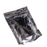 100Pcs Glossy Clear One Side Eco Metallic Foil Mylar Packaging Stand Up Zip Lock Bag For Multifunction Storage Pouch