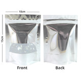 Glossy Multisizes Custom Metallic Foil Bag Recyclable Stand Up With Clear Window Household Kitchen Zip Lock Pouch