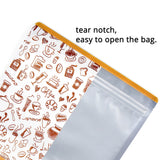 22x21cm Matte White Coffee Bean Gift Storage Packaging Bag With Frosted Window Stand Up Foil  Zipper Pouch