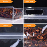 50Pcs/Pack Glossy Clear Stand Up Eco Bag Cereal Wheat Coffee Rice Storage Smellproof Plastic Mylar Ziplock Bag