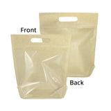 24x28cm Glossy Clear Kraft Toast Bread Bag With Vent Hole/Hand Hole Plastic Mylar Eco Stand Up Zip Lock Storage Pouch