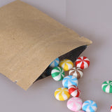 Multi Sizes Smell Proof Kraft Paper Zip Lock Pouches Eco-friendly Mylar Zipper Packaging Bag With Tear Notch
