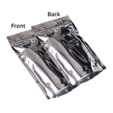 New Design Glossy Silver Metallic Mylar Plastic Zip Lock Bag Reclosable Stand Up Waterproof Food Storage Pouch