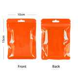 Glossy Variousizes Clear Plastic Mylar Comestic Storage Packaging Flat Bottom Ziplock Bag With Butterfly Hole And Tear Notch