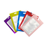 Large Sizes PP Plastic Bag Zip Lock Phone Accessories Bag With Butterfly Hole Clear Front Mylar Storage Pouch