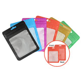 Multi-Color 10x15cm Waterproof Storage Pouch Mylar Recyclable Zip Lock Bag with Clear Window & Euro Slot