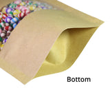 Custom Printed:Zip Lock With Window Kraft Paper Stand Up Pouch Recyclable Eco-friendly Mylar Packaging Storage Bag