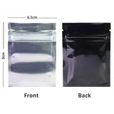 Custom Printed: Various Colors 6.5x9cm Small Zip Lock Bag Glossy Candy Flat Tear Notch Clear Front Herb Package Storage Pouch