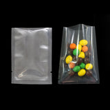 Variety of Size Clear Heat Seal Vacuum Food Glossy Flat Packaging Bag Open Top Storage Bags W/Tear Notch