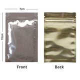 Multi-Size Glossy Stripe Pattern Colorful Zip Lock Bag Reclosable Heat Sealing Foil Mylar Flat Pouch