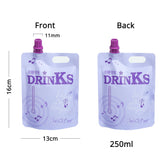 50Pcs/Pack Matte Variouscolor Spout Pouch Sauce Jelly Drink Water Storage Packaging Plastic Mylar Stand Up Bag