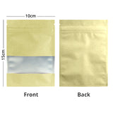 Reusable Multi-Size & Color Matte Aluminium Mylar Flat Zip Lock Bag Maple Leaf Design Clear Window Flat Pouch