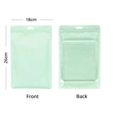 Custom Printed: Multi-size Glossy Clear Front Flat Zip Lock Bag Reusable Comestic Storage Plastic Pouch With Butterfly Hole