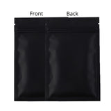 Custom Printed: Matte Black/White Smell Proof Plastic Mylar Zip Lock Bag Flat Bottom Tear Notch Packaging Pouch