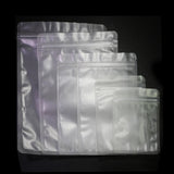 High Quality Assorted Sizes Matte Clear Frosted White PET Flat Mylar Zip Lock Pouch Bag with Tear Notch