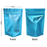 Stand Up Mylar Bag Matte Frosted Front Multicolors Stand Up Metallic Foil Zipper Bag Food Nut Travel Sample Storage Pouch