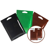 8x11cm Double Sided Colored Glossy Heat Sealable Zip Lock Bags Food Storage Package Pouch With Hang Hole