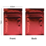 Custom Printed: Glossy Metallic Foil Reclosable Zip Lock Package Bag Heat Sealing Flat Zipper Pouch