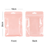 Glossy Variousizes Clear Plastic Mylar Comestic Storage Packaging Flat Bottom Ziplock Bag With Butterfly Hole And Tear Notch
