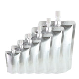 100ml-1L Eco Aluminium Foil Mylar Spout Pouch Glossy Silver Liquid Storage Organizer Stand Up Bag