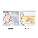 22x21cm Matte White Coffee Bean Gift Storage Packaging Bag With Frosted Window Stand Up Foil  Zipper Pouch