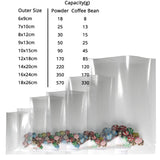 Variety of Size Clear Heat Seal Vacuum Food Glossy Flat Packaging Bag Open Top Storage Bags W/Tear Notch