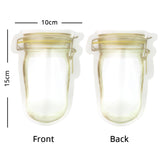 Shape Like Jar Bottle Matte Clear Multicolor Plastic Mylar Ziplock Bag Liquid Powder Coffee Bean Sample Stand Up Storage Pouch