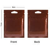 8x11cm Double Sided Colored Glossy Heat Sealable Zip Lock Bags Food Storage Package Pouch With Hang Hole