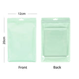 Multisizes Glossy Clear Front Flat Zip Lock Bag Reusable Comestic Jewelry Storage Plastic Packaging Pouch With Butterfly Hole