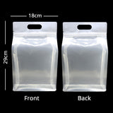 50Pcs/Pack Glossy Clear Stand Up Eco Bag Cereal Wheat Coffee Rice Storage Smellproof Plastic Mylar Ziplock Bag