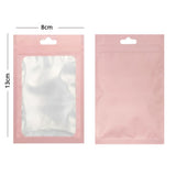 Various Colors Small Sizes Matte Foil Mylar Flat Zip Lock Storage Bag with Window For Phone Accessories