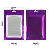 Large Sizes PP Plastic Bag Zip Lock Phone Accessories Bag With Butterfly Hole Clear Front Mylar Storage Pouch