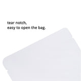 Variety of Sizes Matte White Foil Mylar Vacuum Open Top Pouch Bag with Printing & Tear Notch