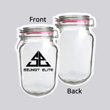 Custom Printed: Mason Jar Matte Red Zipper Bag Frosted Stand Up Reclosable Food Storage Organizer Plastic Mylar Packaging Pouch